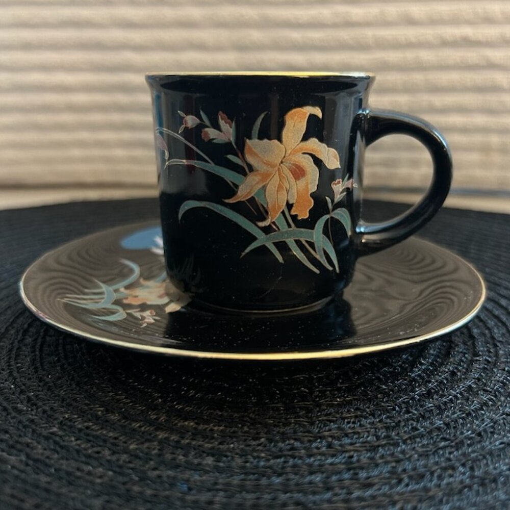 Vintage Japanese Porcelain Demitasse Cup & Saucer Set